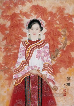 hojas rojas chinas tradicionales Pinturas al óleo